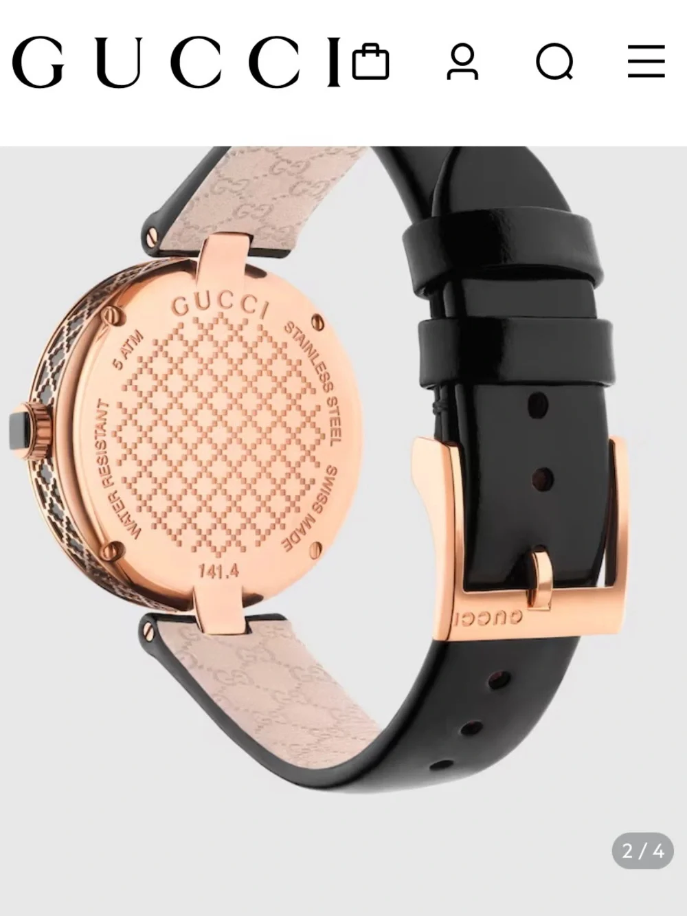 The Gucci Diamantissima Swiss-made women's dress watch